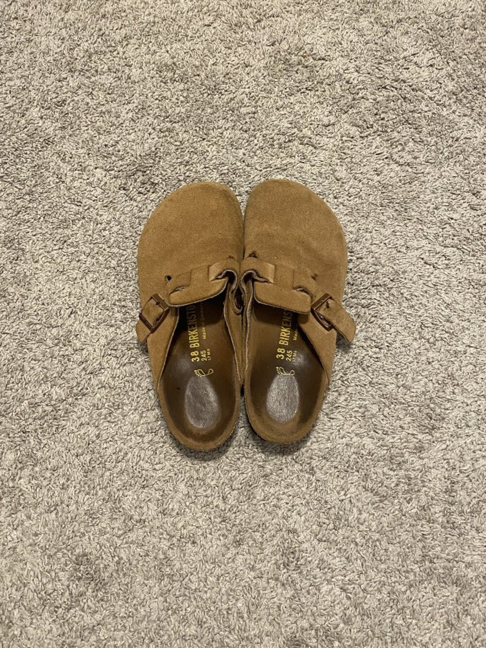 Birkenstock Boston Suede Clogs size 38